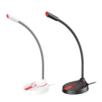 

Flexible Stand Studio Speech Omnidirectional Wired Microphone 3.5mm USB Desktop Gooseneck Mic For Computer PC Meeting