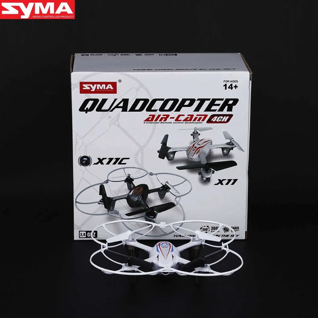 Белый 2,4G 4CH 6 Axis RC Квадрокоптер с HD 2.0MP камерой для SYMA X11C изысканно спроектированный прочный