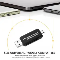 2 в 1 OTG кард-ридер с высоким уровнем Скорость USB2.0 Универсальный флеш-карты памяти TF для Android ПК максимальная дальность передачи может