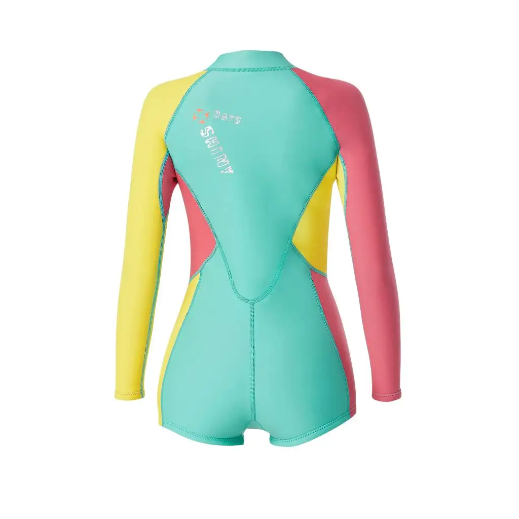 Women 1 Piece Wetsuit Front Zip Long Sleeve Diving Swimwear Women's Full Body Scuba Surfing Diving Wetsuits