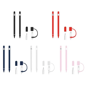 

Soft Silicone Compatible For Pencil Case Compatible For iPad Tablet Touch Pen Stylus Protective Sleeve Cover Anti-lost