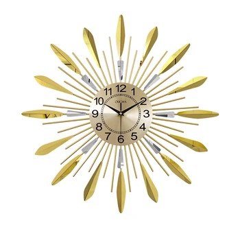 

Art Luxury Wall Clock Large Modern Design Golden Silent Creative Living Room Wall Clock Nordic Relogio Parede Home Decor DA60WC