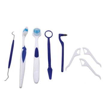 

8Pcs Professional Oral Care Dental Care Tooth Brush Kit Cleaning Dental Hygiene Teeth Clean Stick Tools Toothpicks Brush Teeth