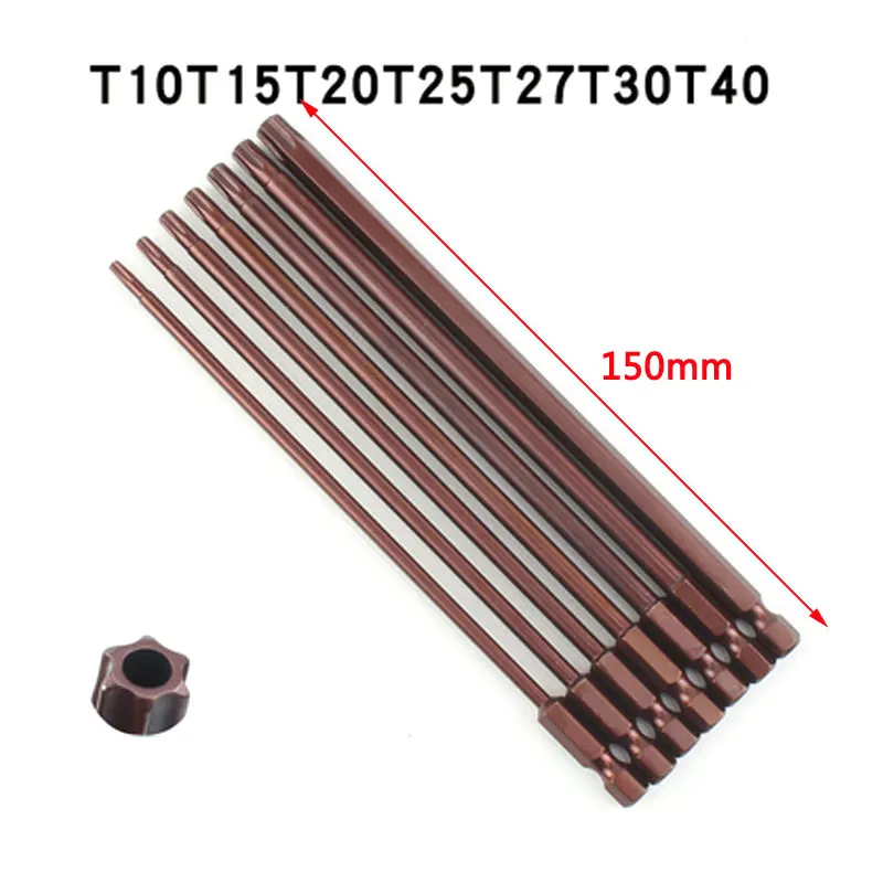 Отвертка Torx Star 7 шт. 1/4 дюйма Hex S2 Электрическая отвертка с магнитным наконечником