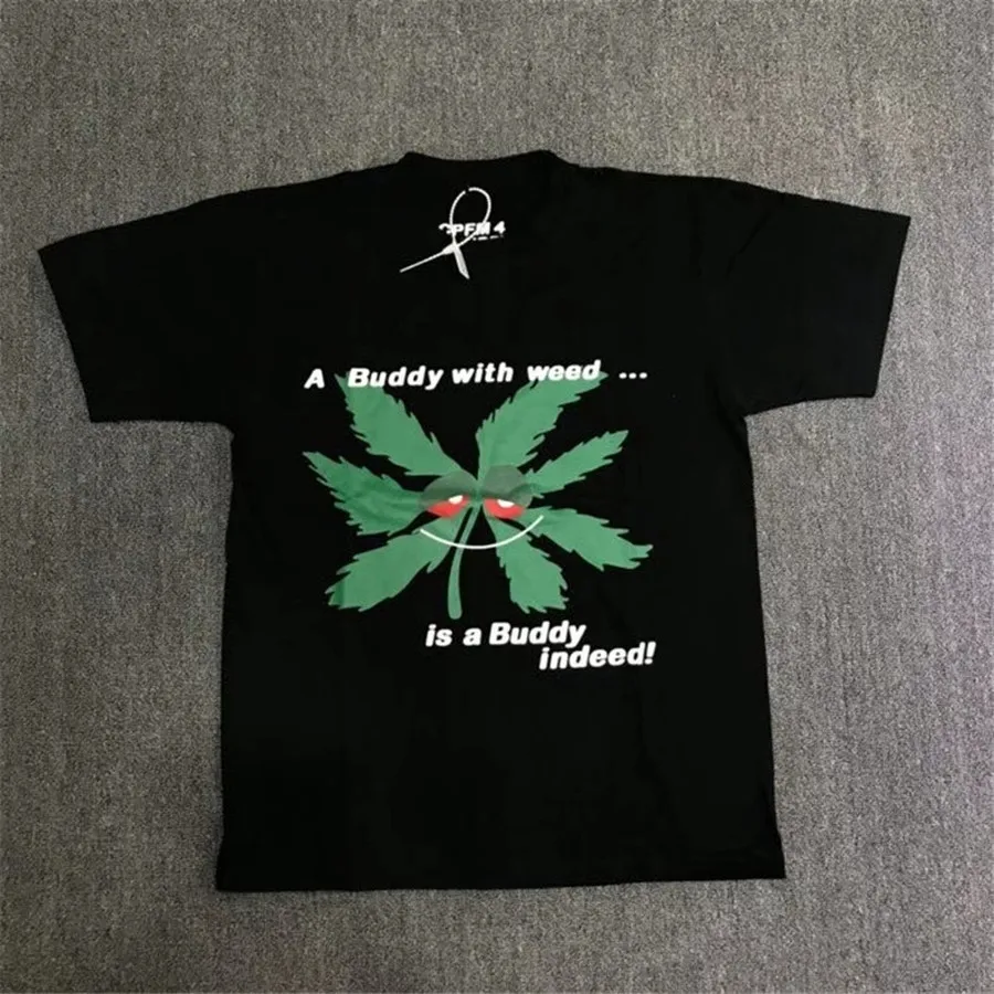 CPFM.XYZ A Buddy with Weed Tee Мужская и женская футболка CPF M.X.Y.Z футболки мужская одежда