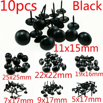 

10PCS Black Iron Vintage Upholstery Nails Antique Jewelry Case Box Sofa Decorative Tack Stud Pushpin Decorative Furniture Nails