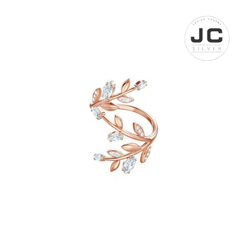 

New Fashion Charms Silver 925 Original Copy SWAn Female Jewelry,MAYFLY Fresh Branch Leaf Ring With Logo Jewelry Gift