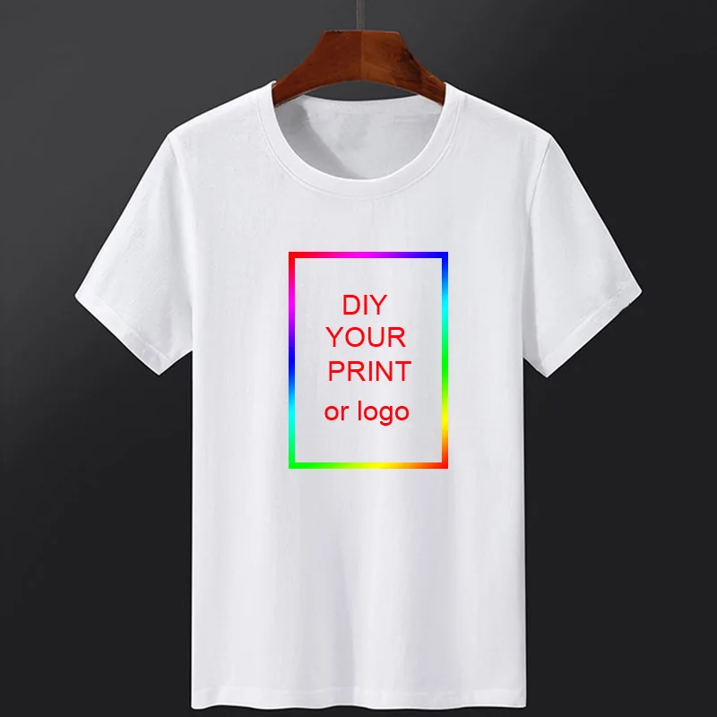 

Customized Cotton Print T Shirt Women's Girl's DIY Photo Logo Brand Top Tees T-shirt Men's clothes Casual T shirt color