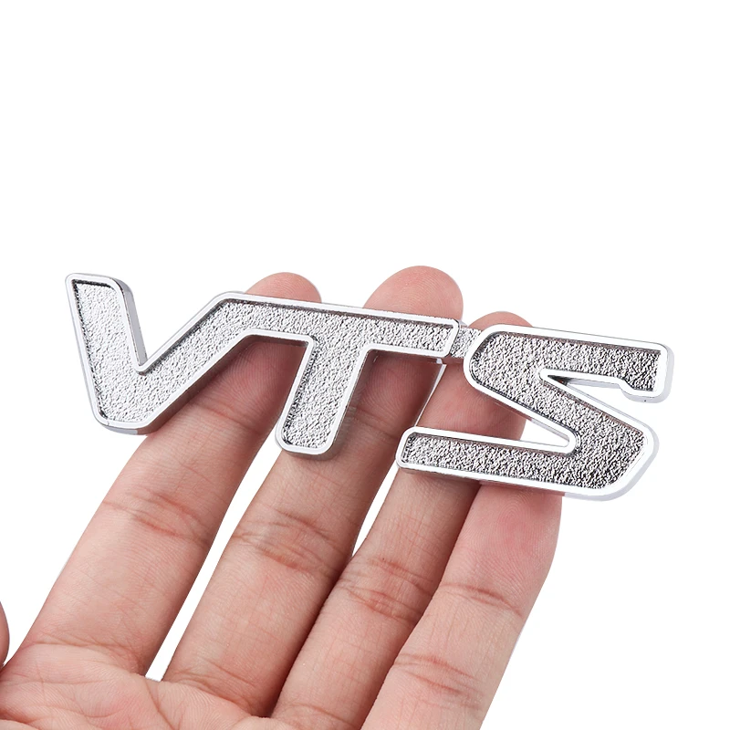 Silver Автомобильный Стайлинг 3D металлический V T S VTS значок эмблема, логотип, наклейка для Citroen C2 C3 C4 Quatre Saxo Xsara Jimny 1,6 16v задняя наклейка на багажник - Название цвета: Silver