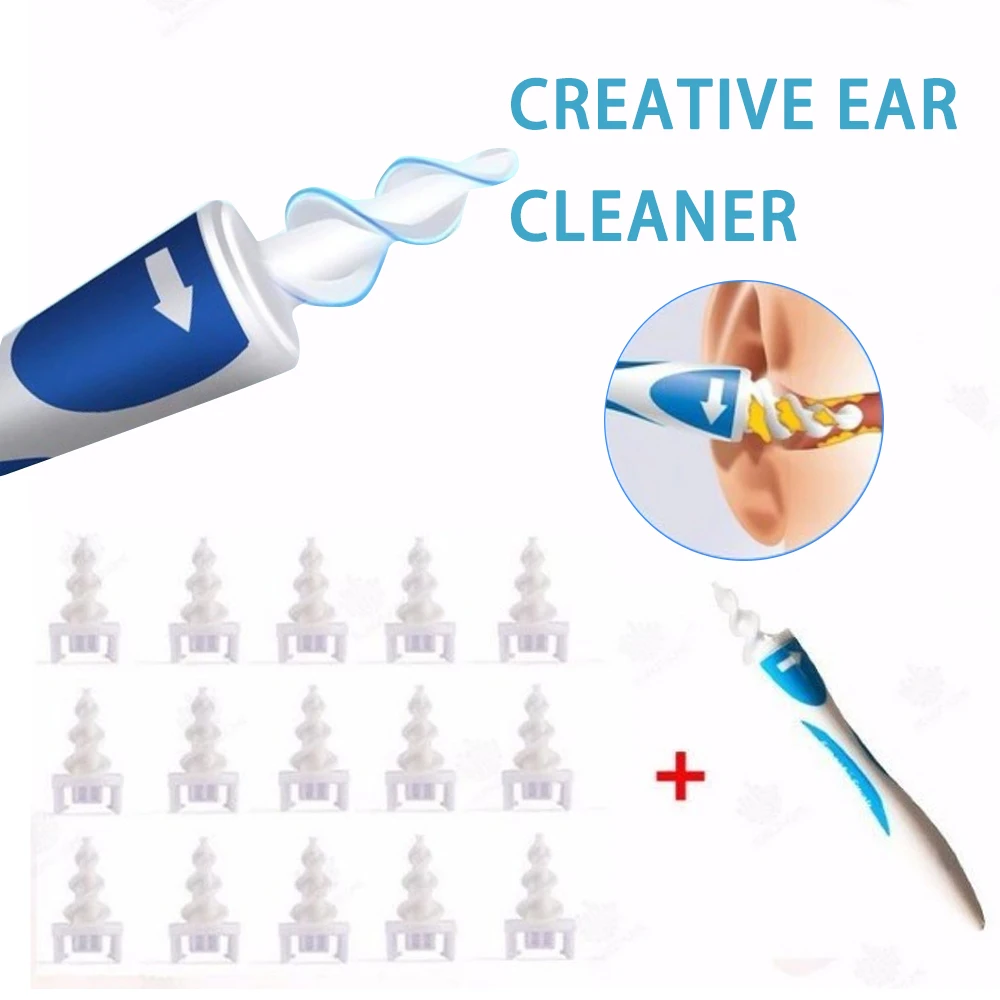 Силиконовый очиститель для ушей 16 сменных наконечников удаления ушных восков