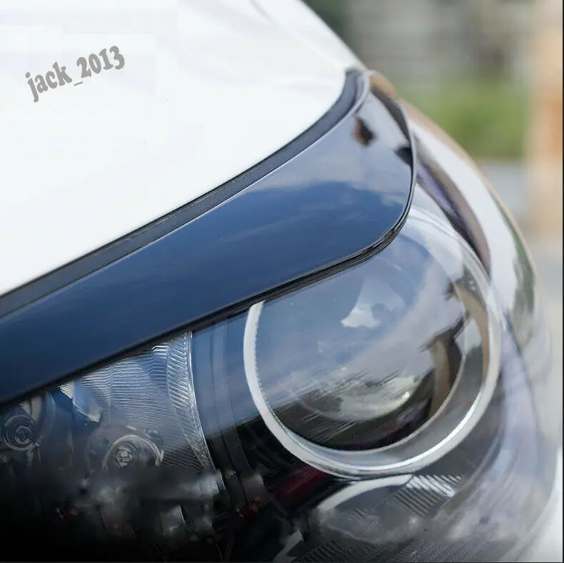 Car modification Car accessories 2PCS Black Front Eyebrow headlight eyelid cover For Hyundai Elantra