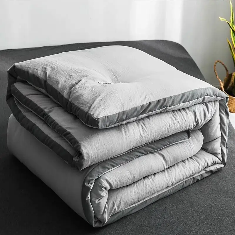 Толстое теплое зимнее одеяло с двойным пространством для одного общежития мягкий успокаивающий одеяло весна и осень летнее легкое покрывало одеяло - Цвет: as picture