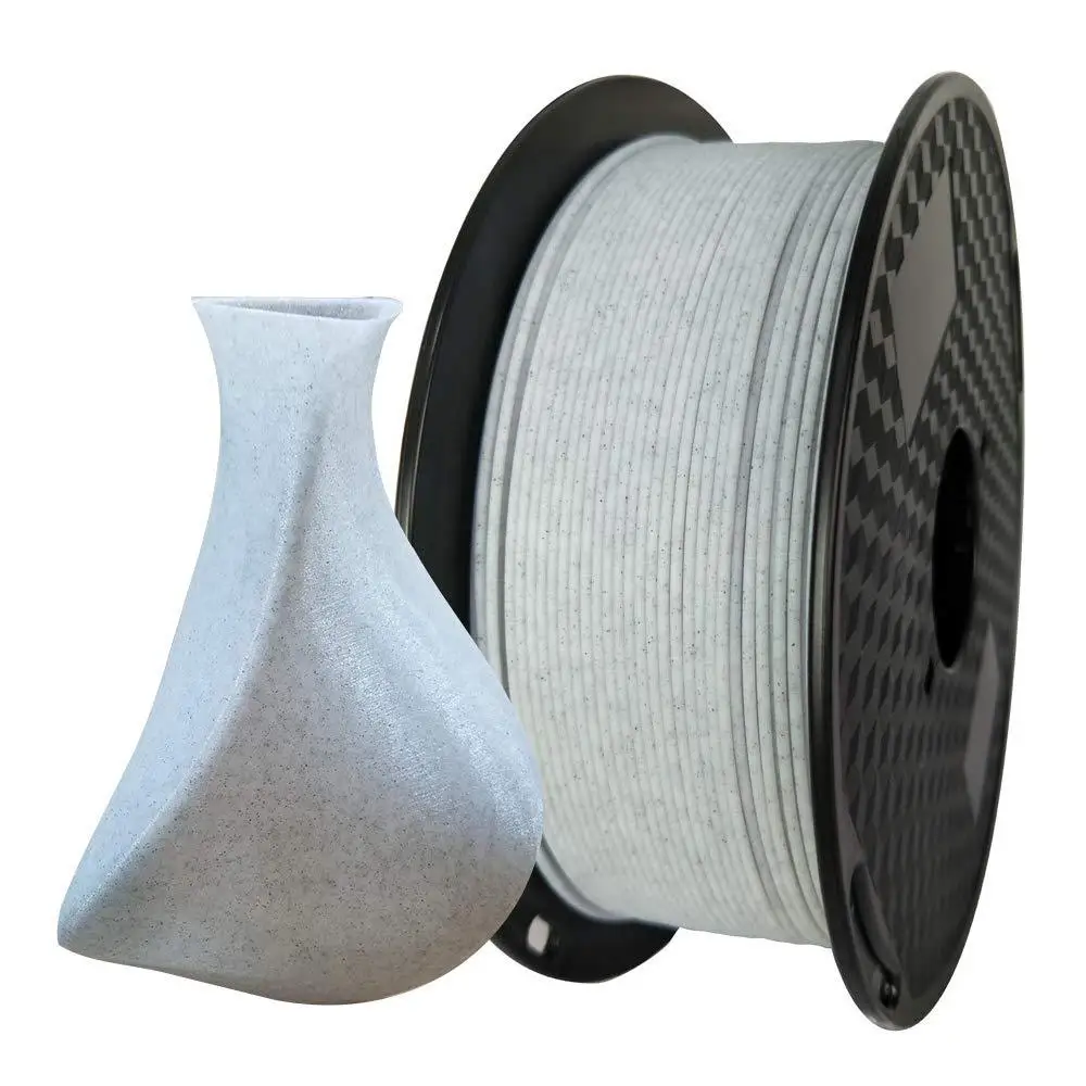 PETG-filamento de mármol de 1,75mm para impresora 3D, Material similar a la piedra, 1kg/500g/250g, temperatura de impresión 3d de 240-260 grados