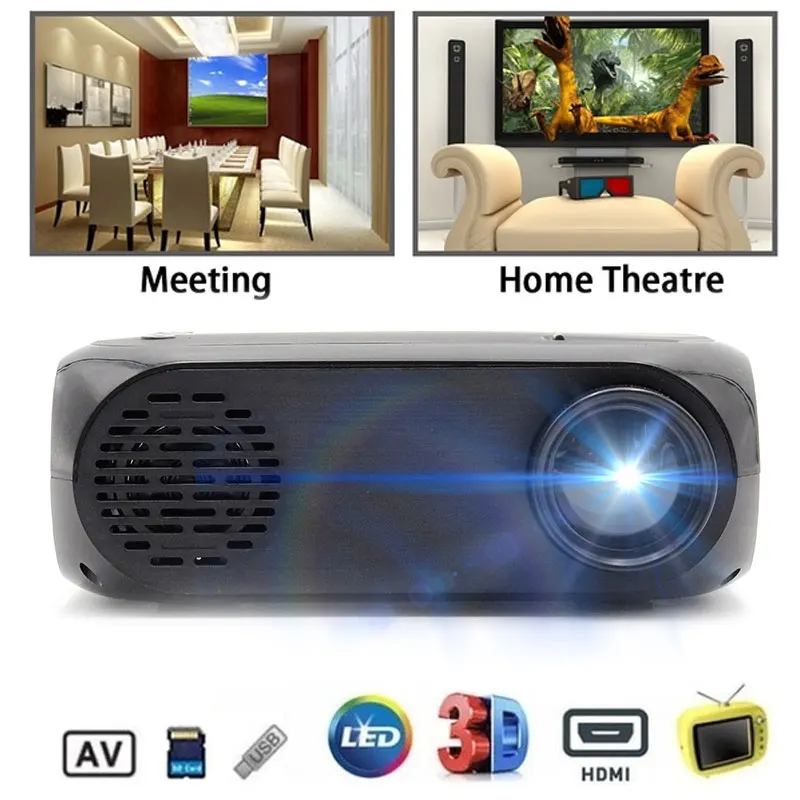 Умный проектор BLJ 111 LCD FHD 4K 3D 640x480 мини интерфейсы с поддержкой USB AV HDMI кино для