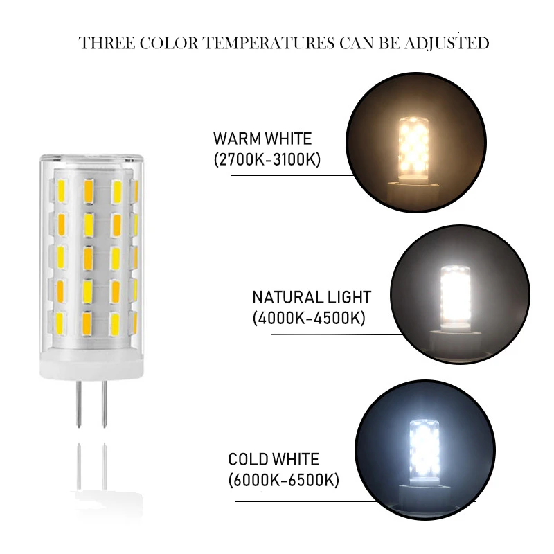 Светодиодный лампы 12V светодиодный G4 3W Smd 4014 54 светодиодный s Lihgt лампы три Цвет Температура регулируемый светодиодный светильник с украшением в виде кристаллов светильник домашний декор