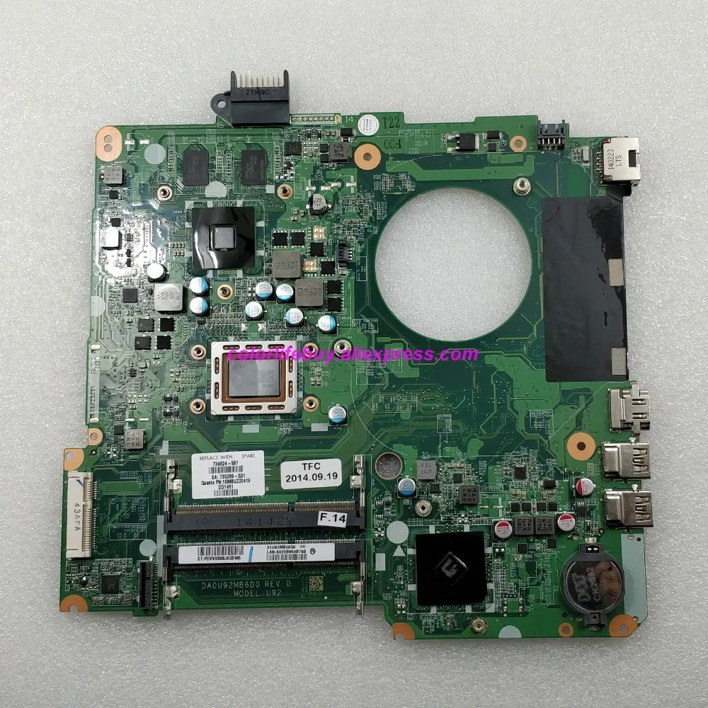 Натуральная 734824-501 734824-001 734824-601 DA0U92MB6D0 w 8670M/2G GPU A10-5745M материнская плата с
