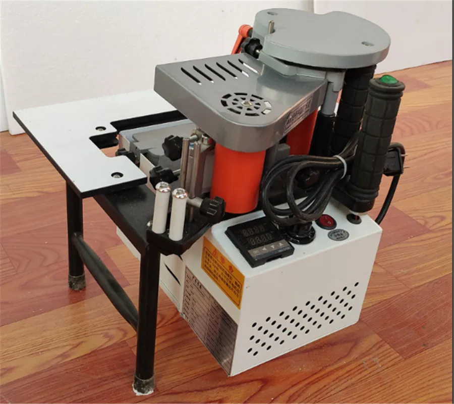 220V 1200W Manual Edge Banding Machine Double Side Gluing Portable Edge Bander Woodworking Banding Machine