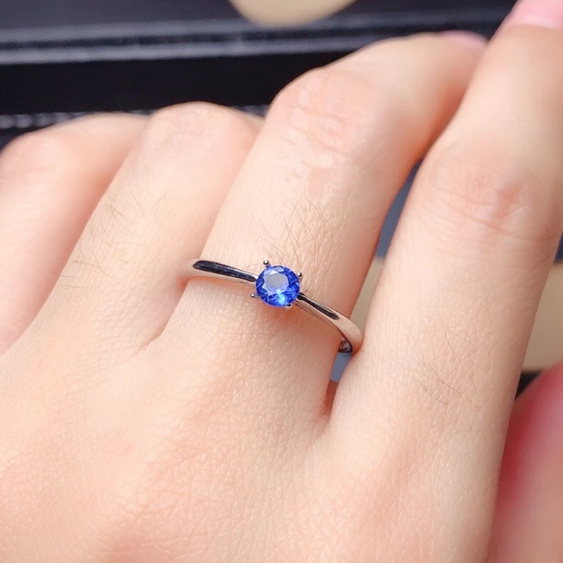 Finger Ring Blue Stone Ladies Ring Blue Stone Beautiful Diamond