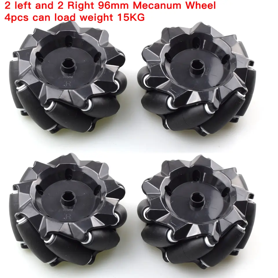 Moebius 60/80/97mm High Hardness Plastic Mecanum Wheel Omni-directional Smart Robot Car with 6mm Hubs for Arduino DIY STEM Toy image 9
