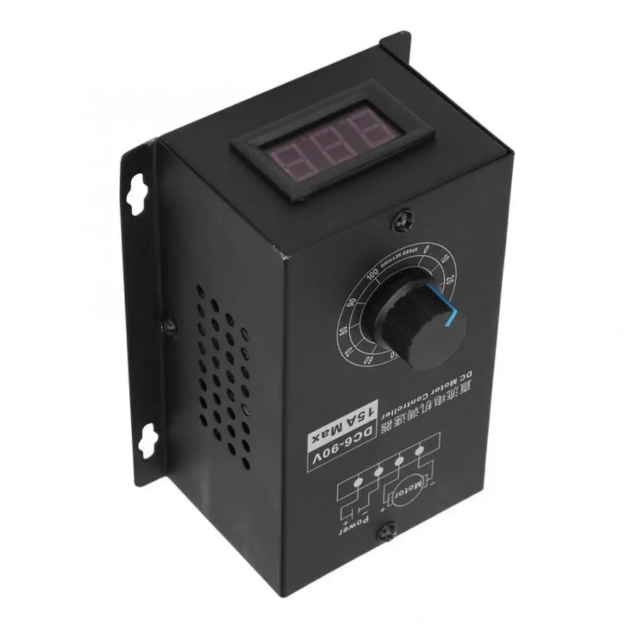 DC 6V~ 90V 15A щетка регулятор оборотов контроль скорости PMW 16kHZ 0,01~ 1000W Rang Электрический контроллер контроль скорости двигателя ler