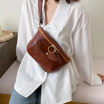 

Small PU Leather Crossbody Bags For Women 2020 Fashion Chest Bag Shoulder Simple Bag Female Simple Handbags