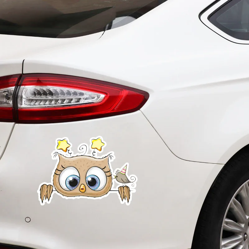 Высококачественная мультяшная Автомобильная наклейка Aliauto милая прозрачная