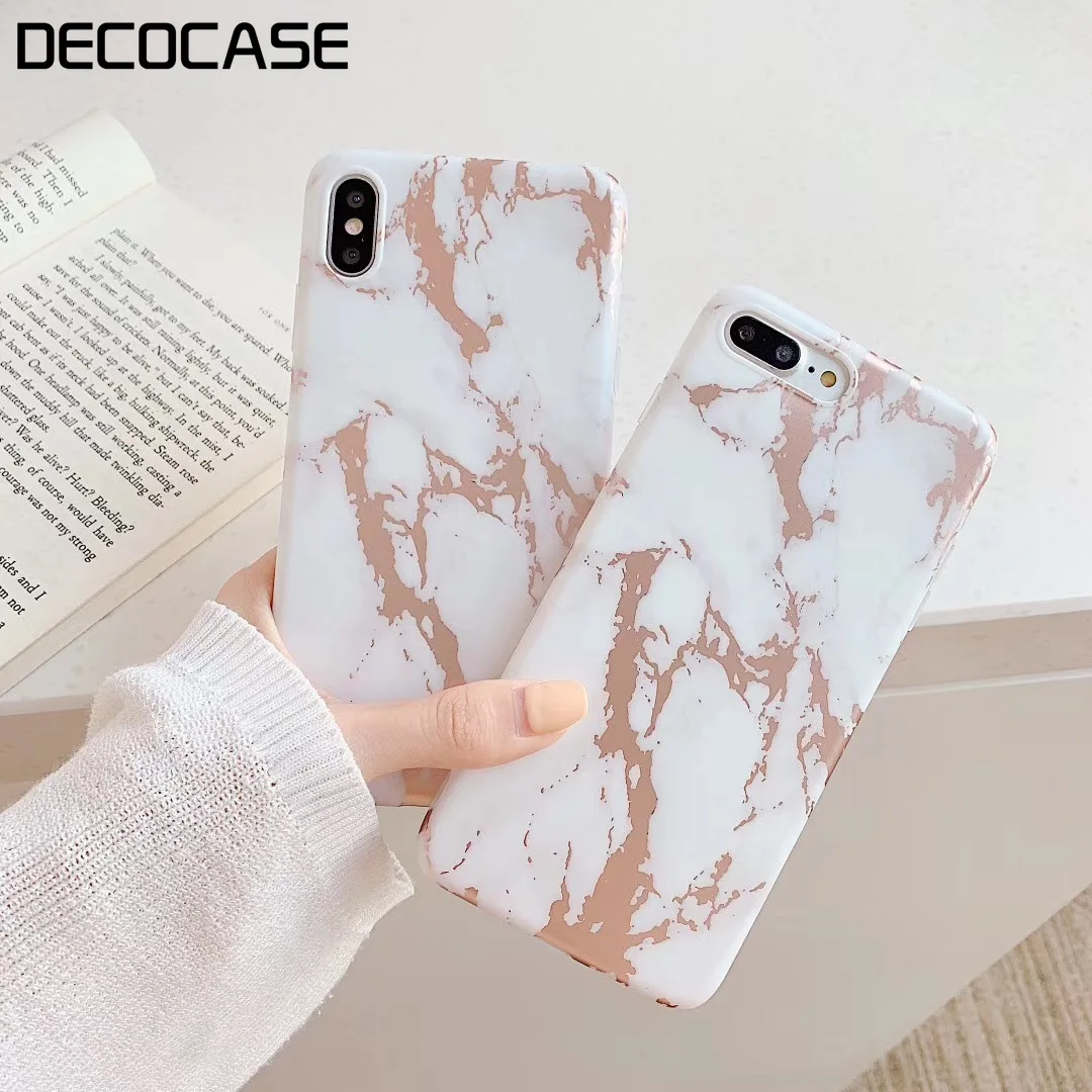 

Kuutti Mattee Luxury Pink Marble Women Brief Silicone Phone Case for iPhone 6 6s 7 8 Plus X XR XS Max Cover for iphone xs case