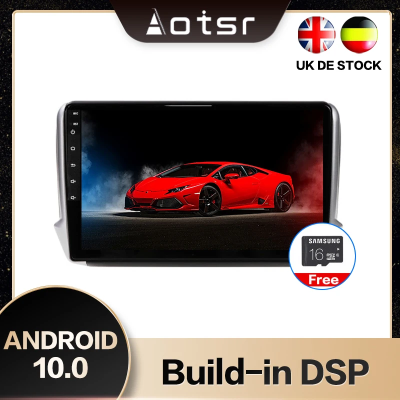 AOTSR 10 дюймов Новый Android 0 GPS-навигатор автомобильный стерео плеер для Peugeot 2008/208