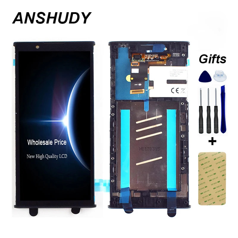

For Sony Xperia L1 LCD G3311 G3312 G3313 LCD Display Panel Module Monitor + Touch Screen Digitizer Sensor Assembly With Frame