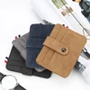 1Pc Retro Button Purse Men's Leather Thin Slim Business Wallet ID Credit Card Holder Hot ► Photo 2/6