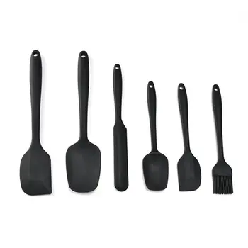 

Silicone Kitchenware Cream Scraper Set 6 Pieces Silicone Baking Tools Spatula Oil Brush Set Spatula Kit