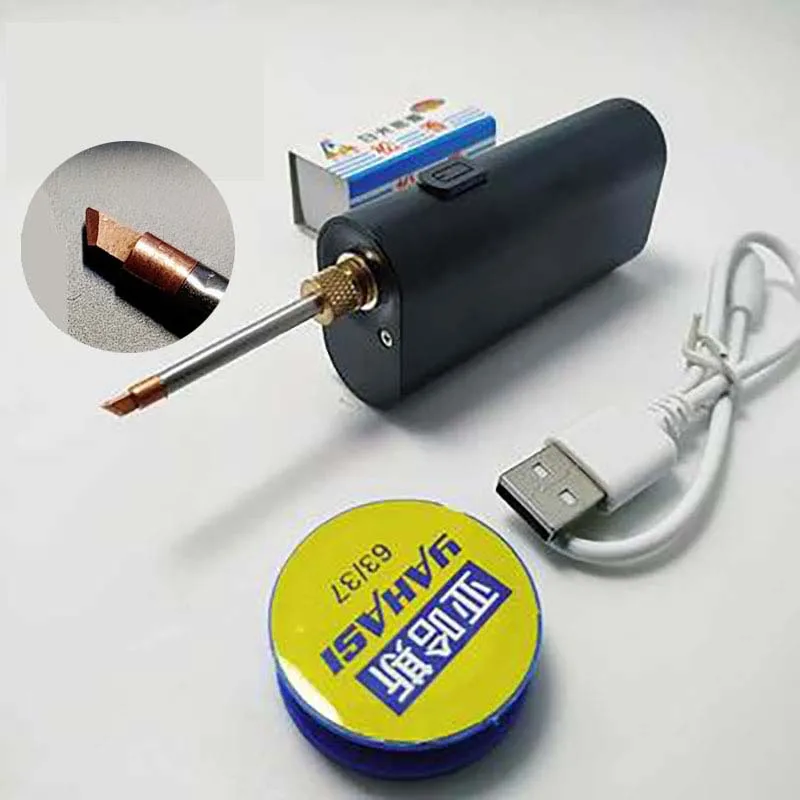 Knife tip K 5 в 40 Вт Портативный USB паяльник беспроводной зарядки паяльник инструмент Android интерфейс зарядки - Цвет: Knife tip K