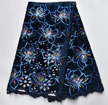 

Big Velvet Lace Fabric Wedding High Quality African Velvet Lace Fabric Embroidery African French Lace For Seqins Lace
