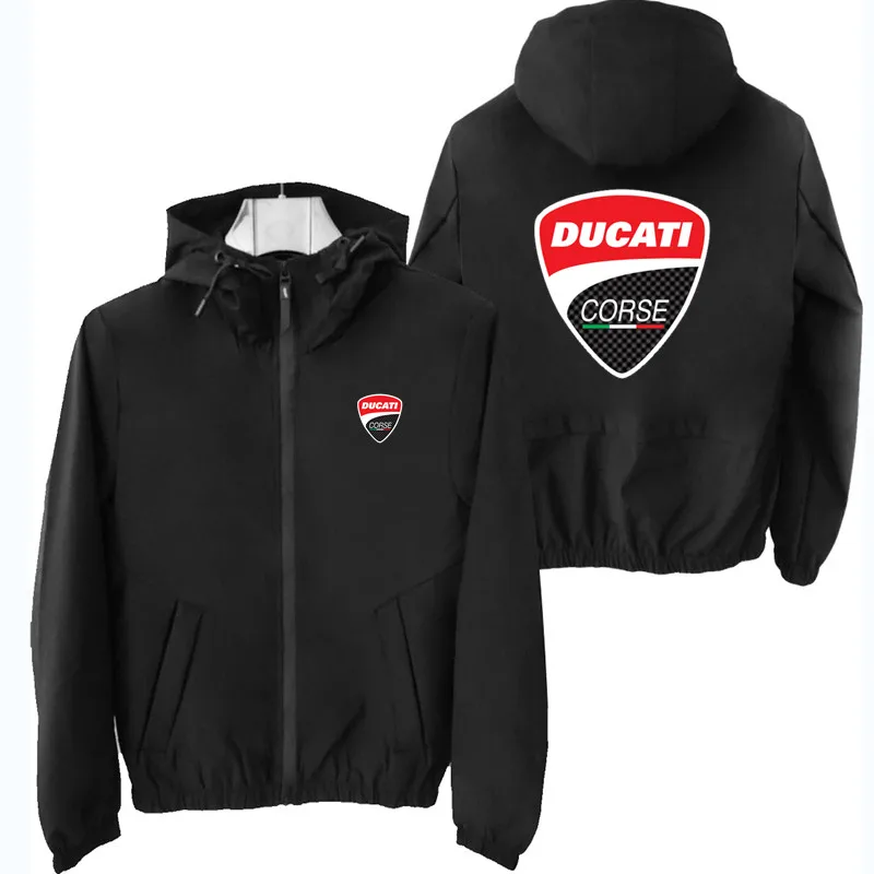 Новая мужская куртка Ducati С принтом логотипа автомобиля и Dalian, повседневная толстовка на молнии, модная спортивная бейсбольная куртка Harajuku