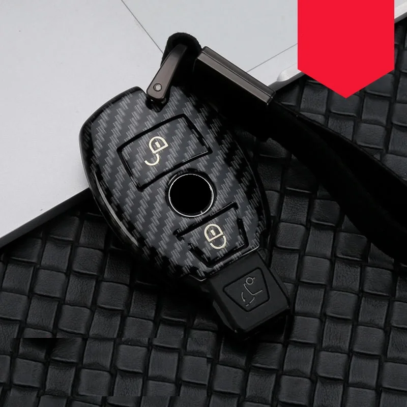 Глянцевый чехол для ключей из углеродного волокна ABS для Mercedes benz A B R G Class GLK gla w204 W251 W463 W176