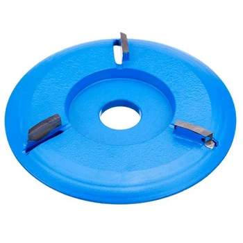 

GTBL for 16mm Aperture Angle Grinder Wood Carving Disc Tool Three Teeth Woodworking Turbo Tea Tray Digging Milling Cutter 2Pcs