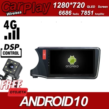 

Zinc Alloy Case Car Android 10 Player for Honda City 2014 Left stereo Multimedia Wireless Carplay Bluetooth GPS Radio Head Unit