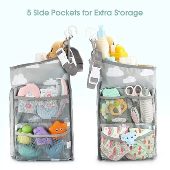 

Portable Multifunctional Oxford Bags Baby Bed Hanging Storage Bag Toy Diapers Pocket Bedside Organizer Infant Crib Bedding Set