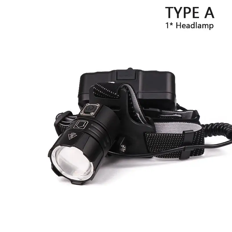 xhp70 headlamp A 8000 люменов рыболовный Мощный светодиодный головной фонарь xhp70 налобный фонарь с фронтальной USB головкой lanterna 18650 zoom головной светильник - Испускаемый цвет: xhp70 headlamp A