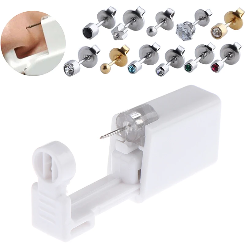 

1 Units Disposable Safe Sterile Piercing Unit For Nose Studs Piercing Gun Tool Machine Kit Stud Earring Body Jewelry