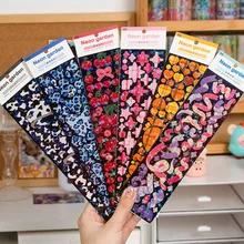 

2PCS/Pack Kawaii Leopard Cherry Ribbons Stickers Creative Scrapbooking Hand Account Material Paper Stationary School Supplies