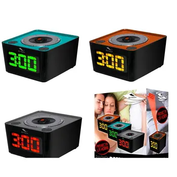 

CLOCK RADIO PROJECTOR TIME ALARM RADIO WATCH SYTECH COLORS