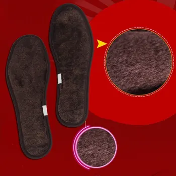 

Plus Size Thickened Wool Insoles Unisex Winter Warm Foot Insoles Imitation Cashmere Sheepskin Fur Shoe Pad 35-45 Shoe Insole