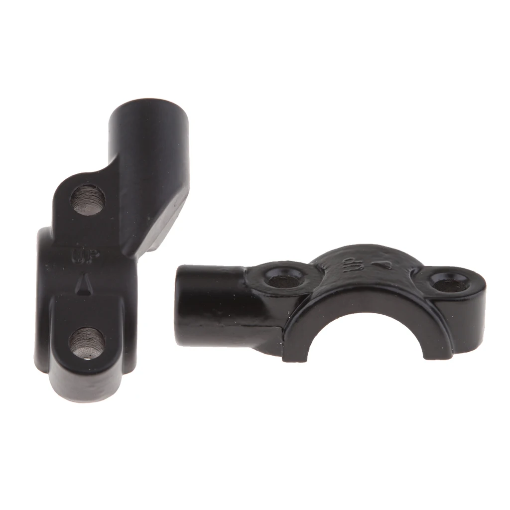 8mm 22mm Motorcycle Rear View Black Handle Bar End Side Rearview Mirrors
