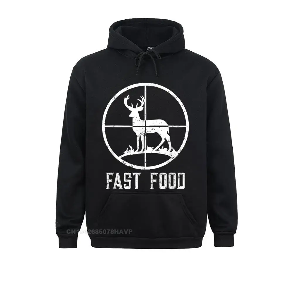 Fast Food Deer Hunting T-Shirt Funny Gift For Hunters T-Shirt__A11058 Hoodies for Men Funny Sweatshirts Coupons Clothes Long Sleeve Fast Food Deer Hunting T-Shirt Funny Gift For Hunters T-Shirt__A11058black