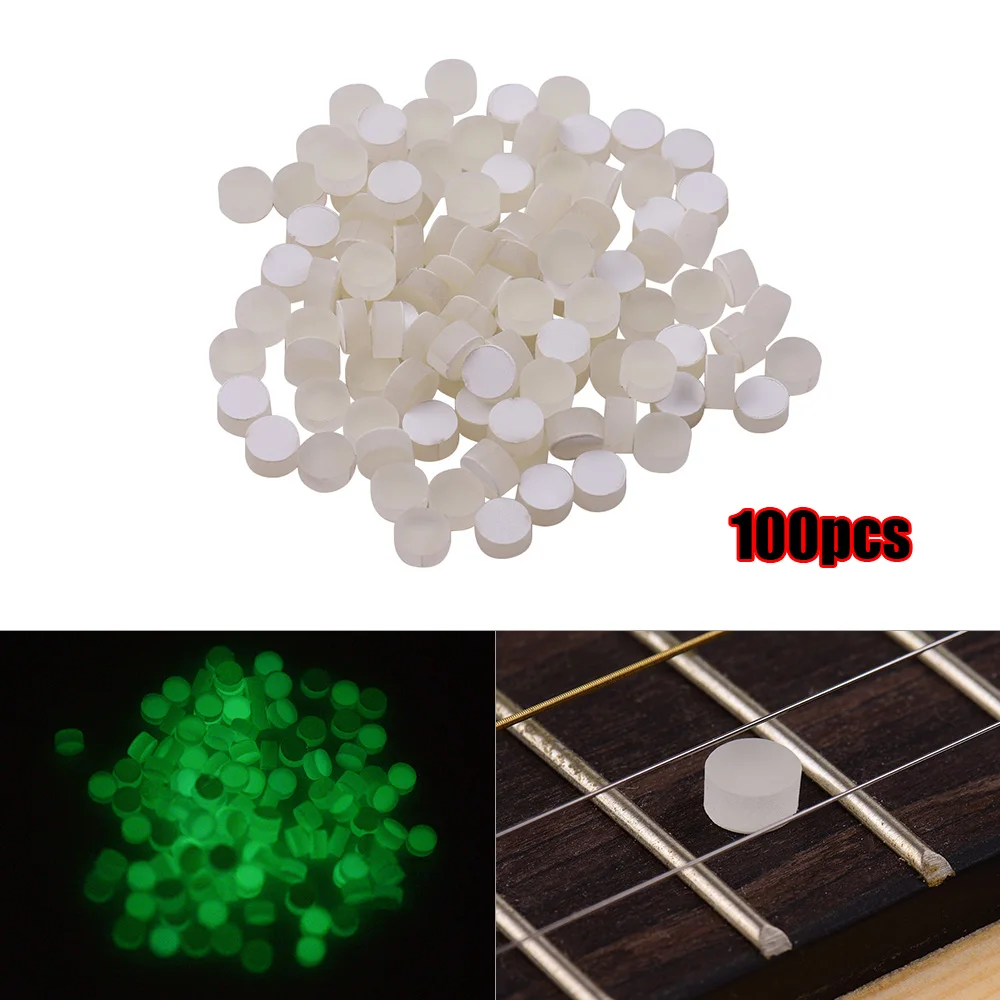 100 шт. гитарные маркеры на Лады инкрустация точек гриф сторона точка светящийся