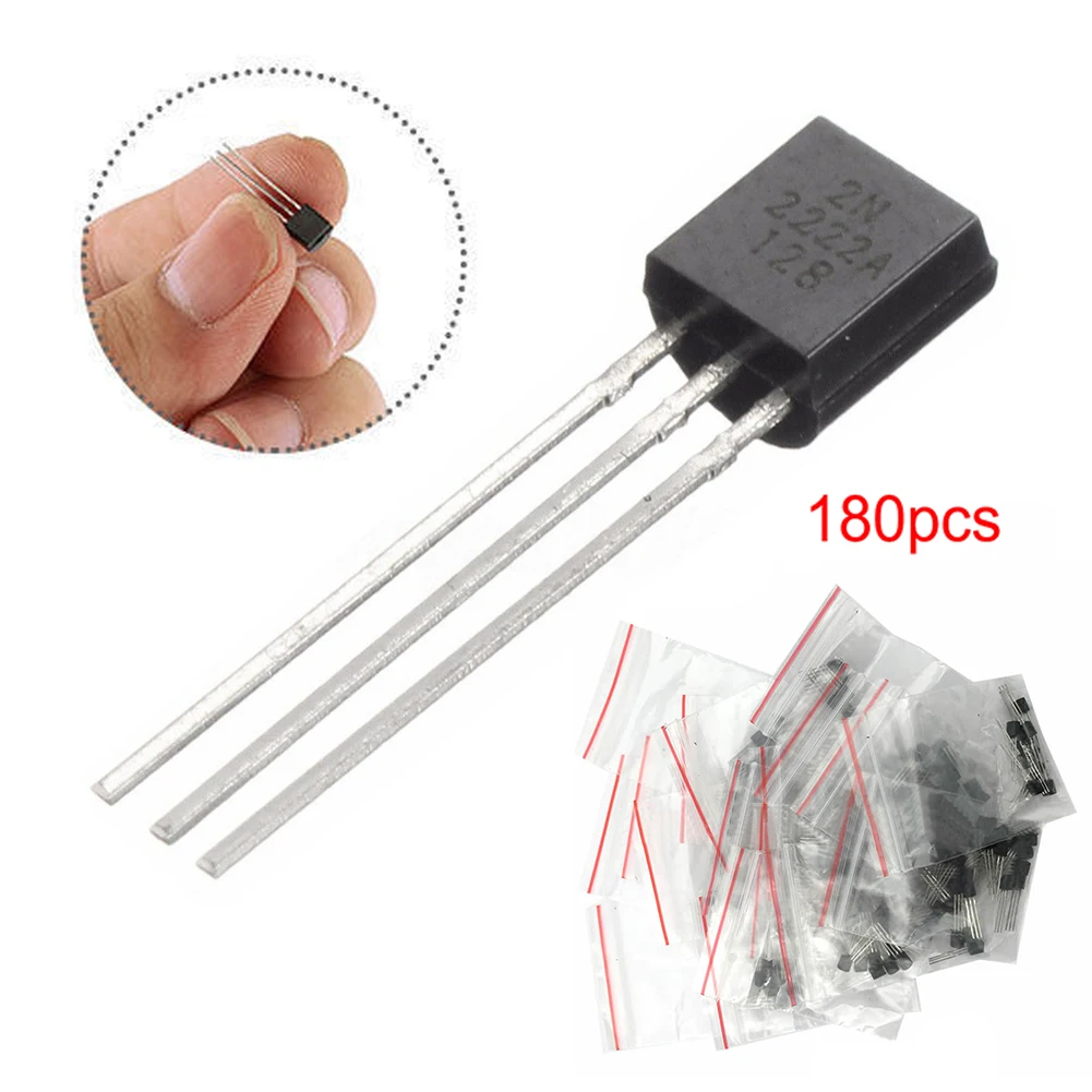 

180PCS TO-92 Triode Package 18 Types Each 10pcs Low Power Triode Transistors Box Pack Transistor kit TO-92