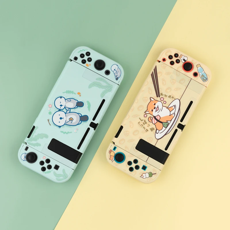 Geekshare Nintend Switch Lite Case Kawaii Cute Cotton Shiba Inu Sea Otter New Hard Full Cover Back Grip Shell For Ns Accessories Replacement Parts Accessories Aliexpress