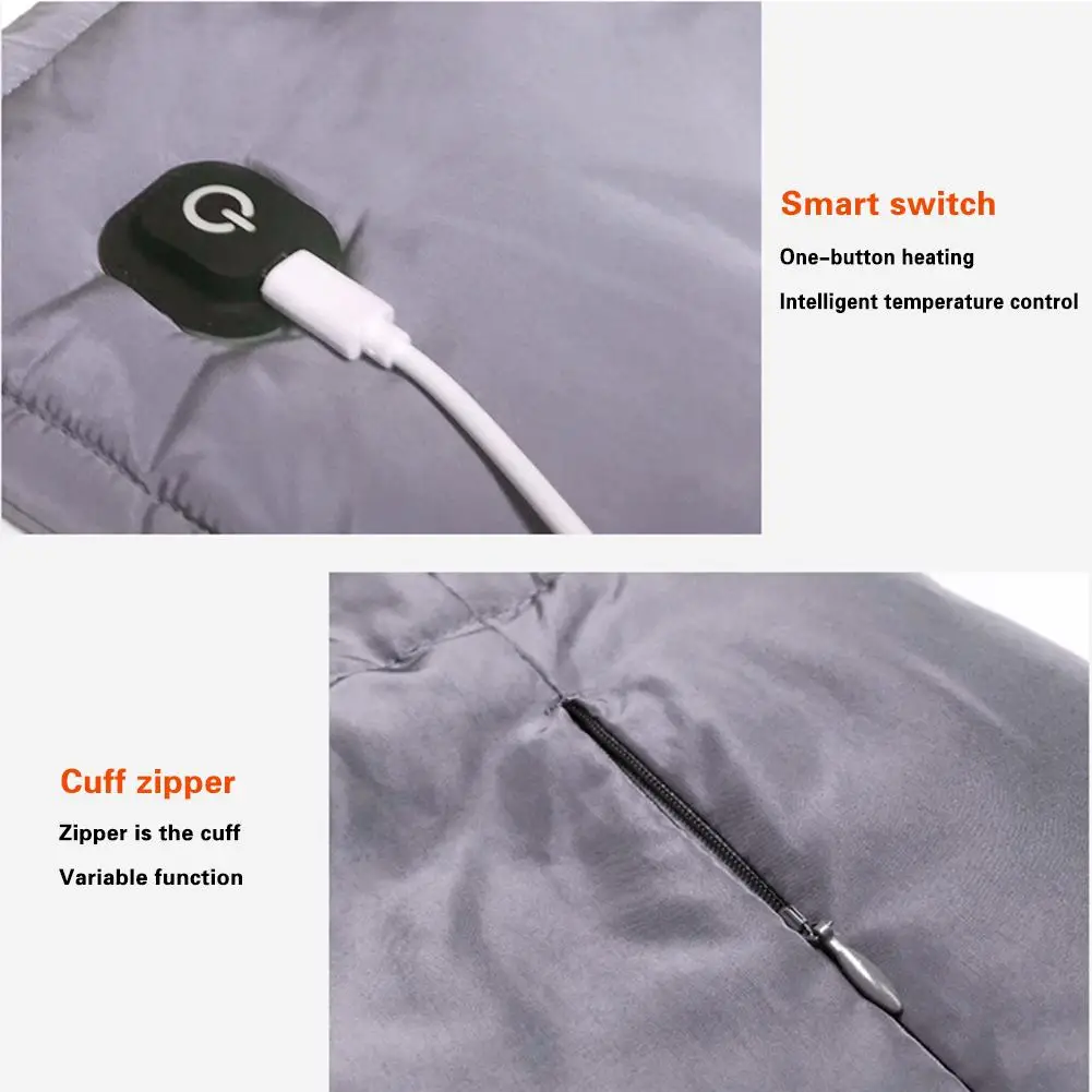 2019 Outdoor Women Electric Heated Mat USB Heating Vest Winter Thermal Cloth Feather Hot Sale Camping Hiking Warm Hunting Jacket