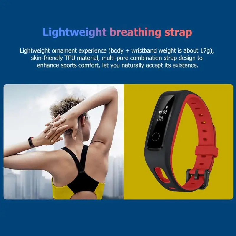 Huawei Honor Band 4 Водонепроницаемый умный Браслет монитор сна спортивный фитнес-трекер версия для бега браслет для Android IOS